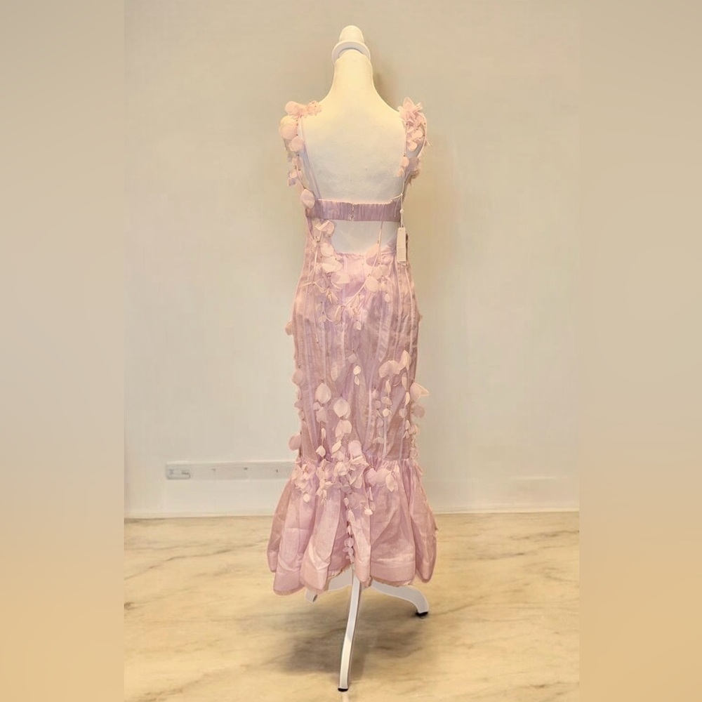 Zimmermann Dawning Petal Linen-Silk Midi-Dress - Picture 5 of 7